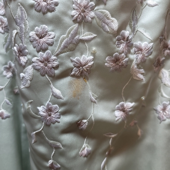 Vintage Light Green Formal Dress circa 2003 - Picture 10 of 16